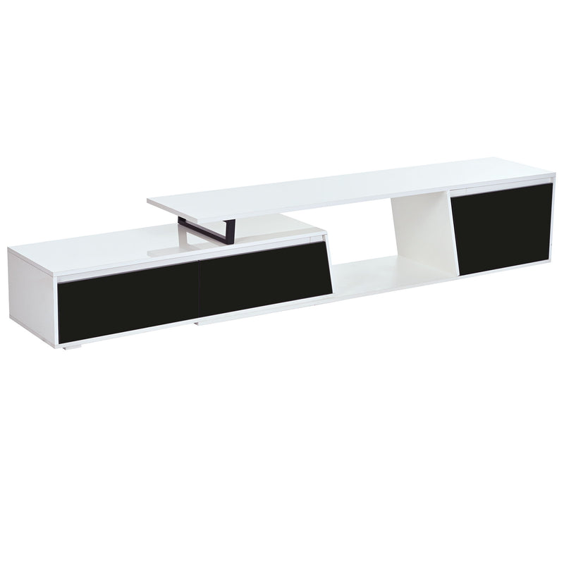 Minimalist Rectangle Extendable TV Cabinet With 2 Drawers And 1 Cabinet