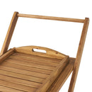 Riviera Bar Cart Stained Mobile With Wheels For Entertaining - Natural Stained