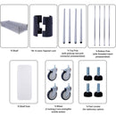 6 Tier 6000Lbs Capacity Nsf Metal Shelf Wire Shelving Unit, Heavy Duty Adjustable Storage Rack With Wheels & Shelf Liners For Commercial Grade Utility Steel Storage Rack