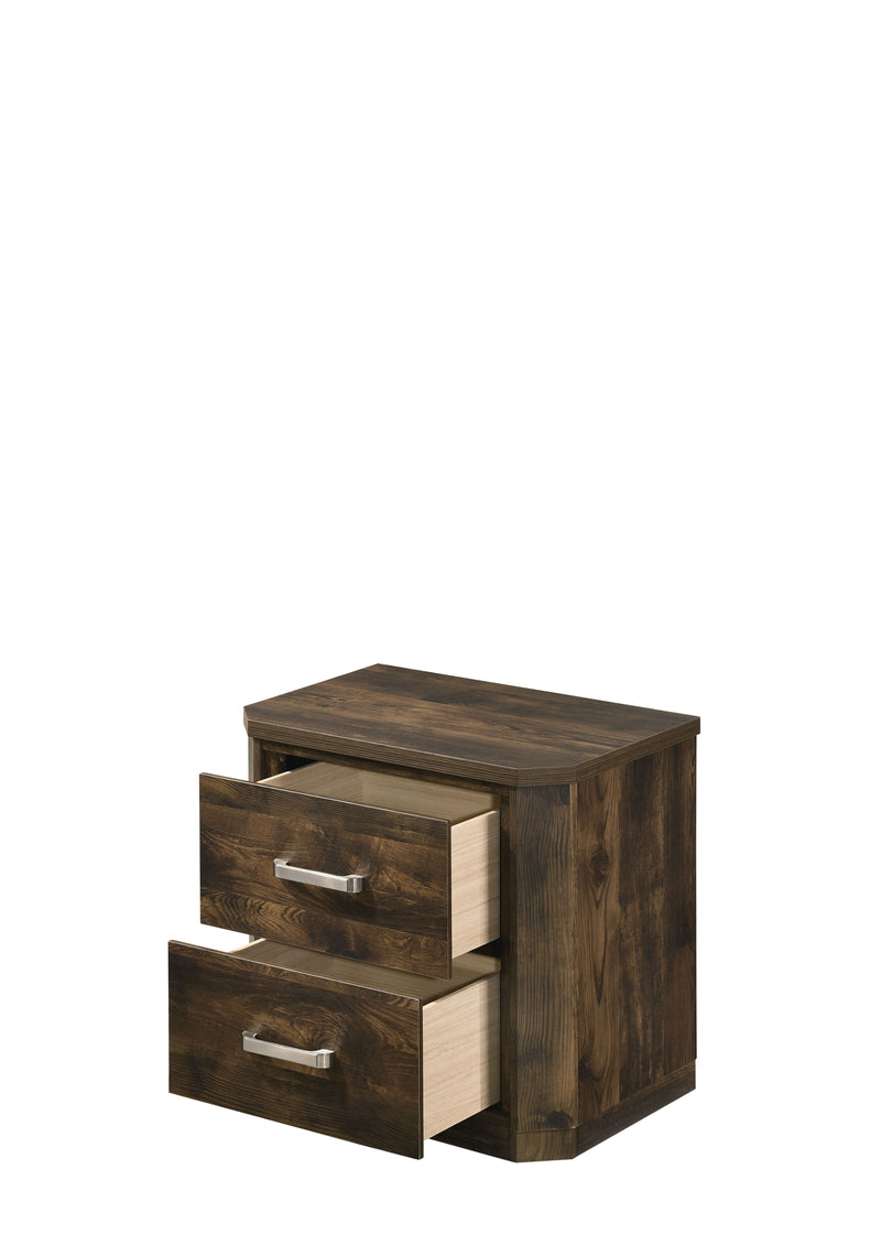 Elettra - Rustic Nightstand - Walnut