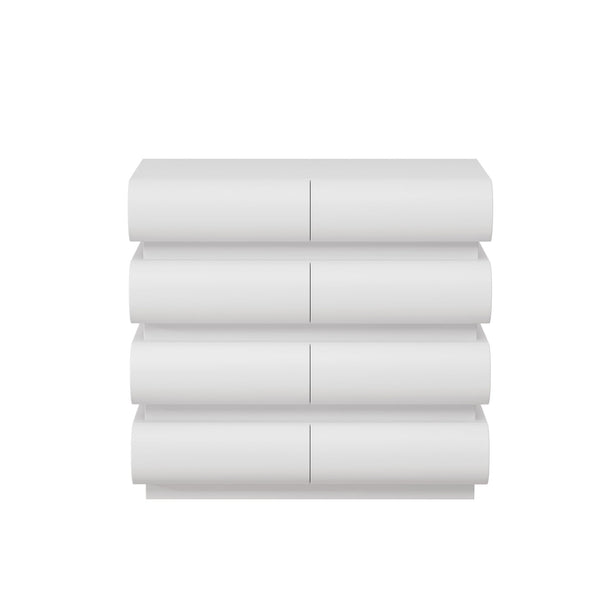 Minimalist Handle Less 8 Drawer Dresser With Wide Storage