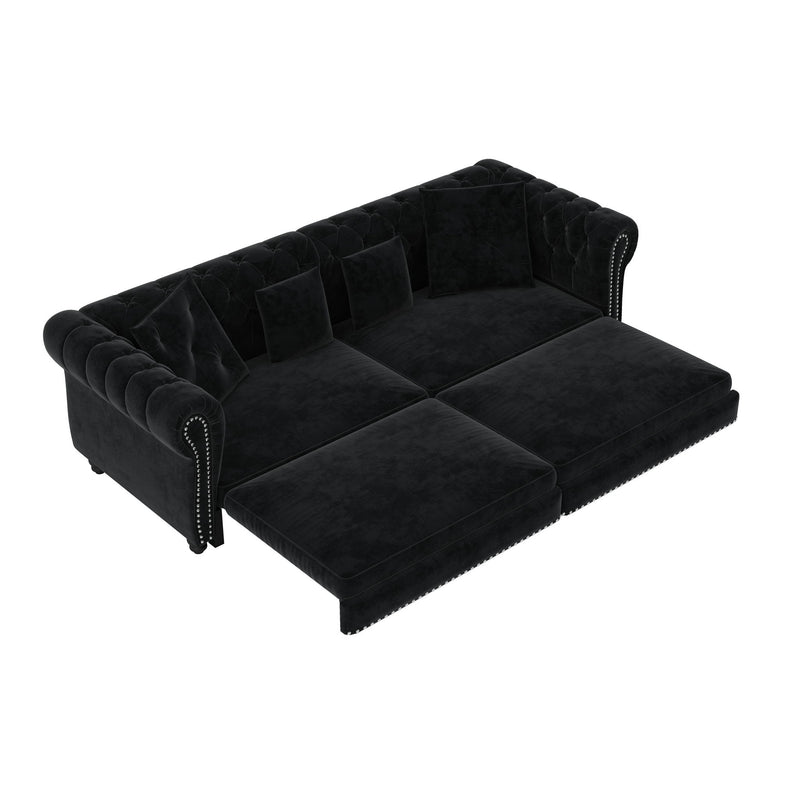 3 In 1 Pull Out Convertible Sleeper Sofa Bed