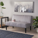 Contemporary Loveseat With Upholstered Fabric And Birch Wood Legs