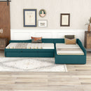 Upholstered Double Daybed With Trundle And Drawer