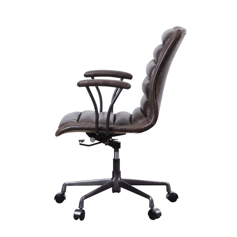 Zooey - Executive Office Chair - Distress Chocolate Top Grain Leather