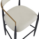 Upholstered Barstools With Back For Kitchen (Set of 2)