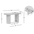 Jesse - Single Drawer Fluted Oval Console Desk - Honey Brown