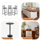 Modern Bar Stools With Backrest For Kitchen (Set of 3)