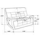 Hewitt - Leather Upholstered Dual Power Recliner Chair - Black