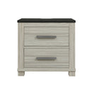 Augusta - Nightstand With Top, 2 Drawers, Block Feet - Beige Brown