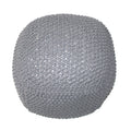 Semi Rounded Pouf, Cable Knitted, Perfect Seating