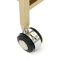 Sherianne - Industrial Bar Cart With Tempered Glass Shelves And Swivel Wheels - Gold