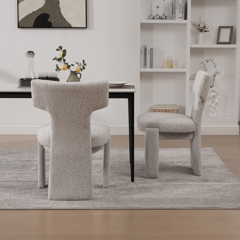Armless Curved Back Accent Chairs (Set of 2)