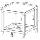 Lindley - Square Tempered Mirror Acrylic Table
