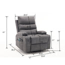 Large Size Electric Power Lift Recliner Chair Sofa With 8 Point Vibration Massage And Lumbar Heat