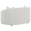 Rainn - Boucle Upholstered Sloped Arm Loveseat - Latte