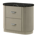Travonte - Nightstand - Gray / Beige