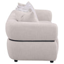Jeanette - 84" Fabric Upholstered Round Arm Sofa - Beige