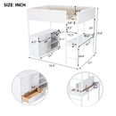 Full Size Teddy FleeceLoft Bed Wood Bed, White