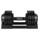 52Lbs Adjustable Dumbbell Steel And Plastic - Black