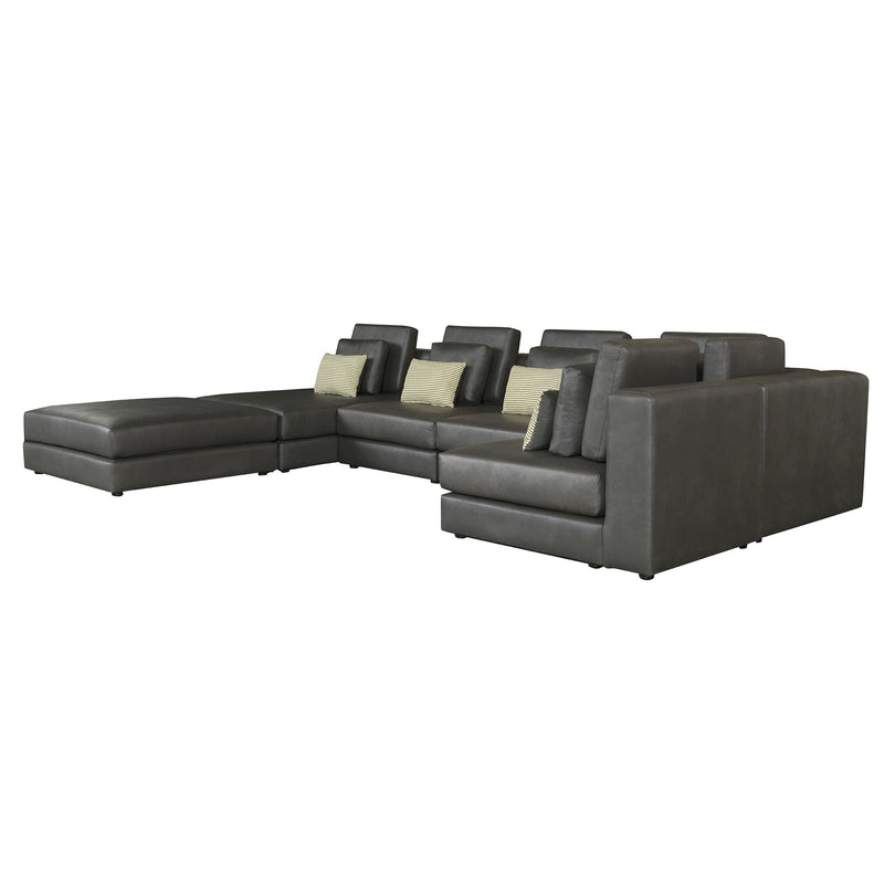 Modular Sectional Sofa Corner Sofa Chaise Lounge With Movable Ottoman For Living Room