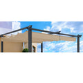 Replacement Canopy Top Cover Fabric For Outdoor Patio Retractable Pergola Sun-Shelter Canopy