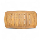 2 Piece Outdoor Acacia Wood Conversation Set, Woven Rope Backrest Patio Seating Group, Woven Rope With Coffee Table For Porch - Light Teak / Beige