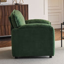 Oversized Reading Armchair With Thick Cushions, High Back Support