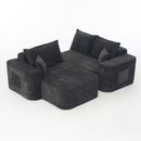 L-Shaped Sectional Sofa Couch With Chaise, Extra Deep Seats