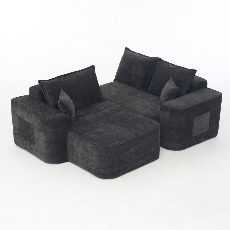 L-Shaped Sectional Sofa Couch With Chaise, Extra Deep Seats