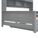 Daybed With All-In-One Cabinet And Shelf