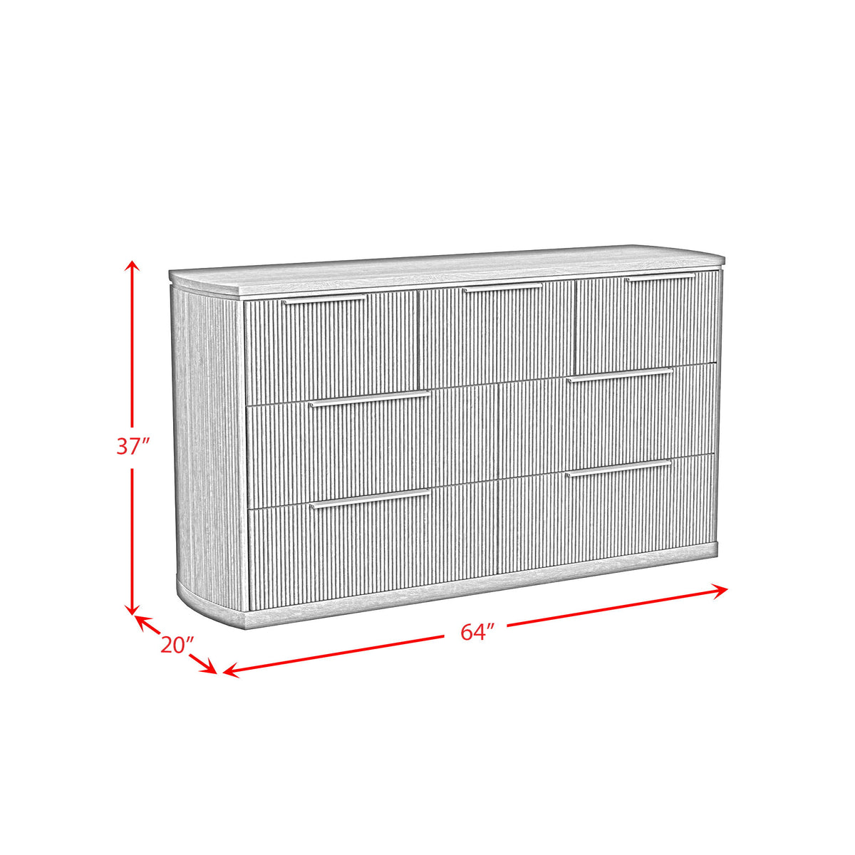 Sylvie 7-Drawer Dresser in Dark Brown by Elements International, view 21