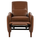 Upholstered Push Recliner Chair With Rubber Wood Legs For Living Room