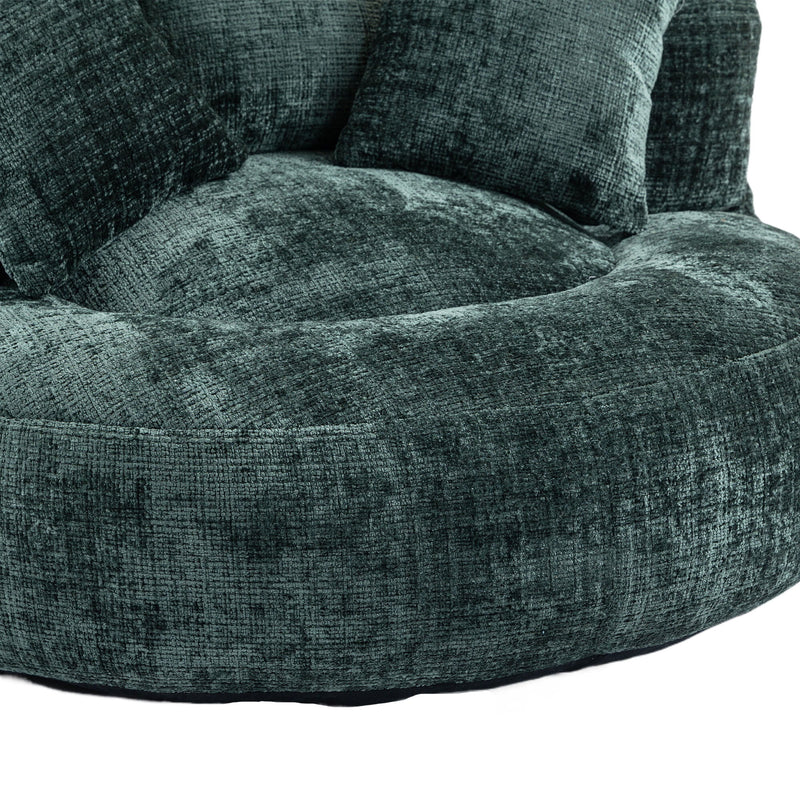 Lazy Sofa High Back Bean Bag Chair Couch With 3 Pillows