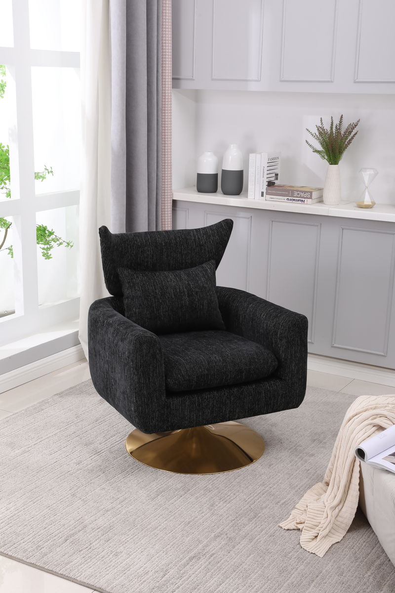 Classic Mid-Century 360-Degree Swivel Accent Chair