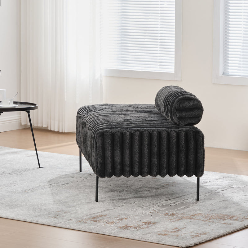 Mini Loveseat With Adjustable Backrest - Charcoal