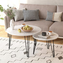 Round Nesting Coffee Table For Living Room (Set of 2)