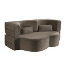 Floor Convertible Sleeper Sofa Bed With 2 Pillows