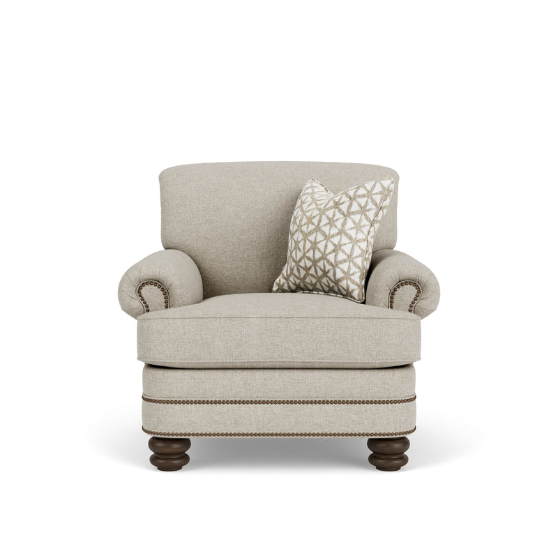 Bay Bridge - Chair, Nailhead Trim - Light Gray