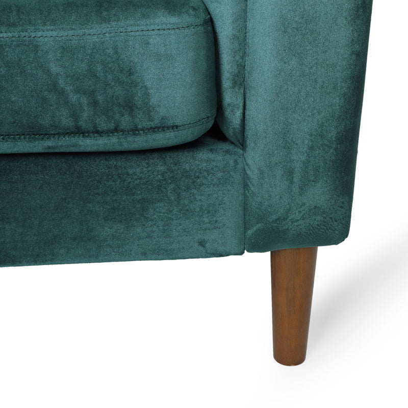 Contemporary 3 Seater Sofa With Plush Accents