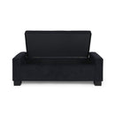 Textured Fabric Ottoman Bench With Hinged Lid