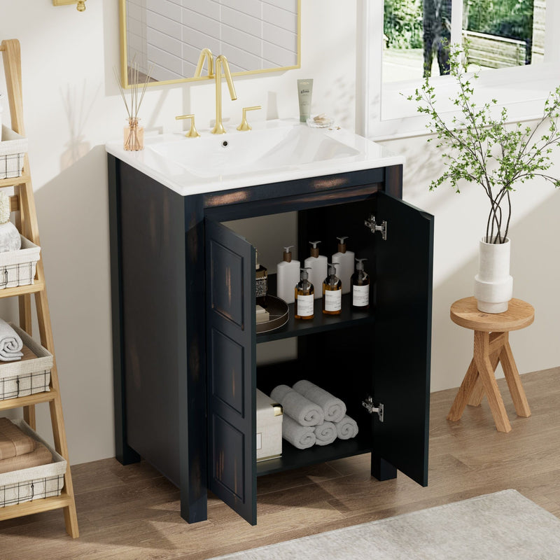 Bathroom Vanity Organizer With Sink, Combo Cabinet Set, Bathroom Storage Cabinet