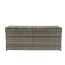 Outdoor Storage Box, Wicker Patio Deck Boxes With Lid, Outdoor Cushion Storage For Kids Toys, Pillows, Towel, Wicker