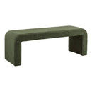 Modern Contemporary Boucle Waterfall Bench