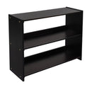 Low Twin Size Loft Bed with Cabinets, Shelves and Slide - Espresso(OLD SKU :LP000503AAP)