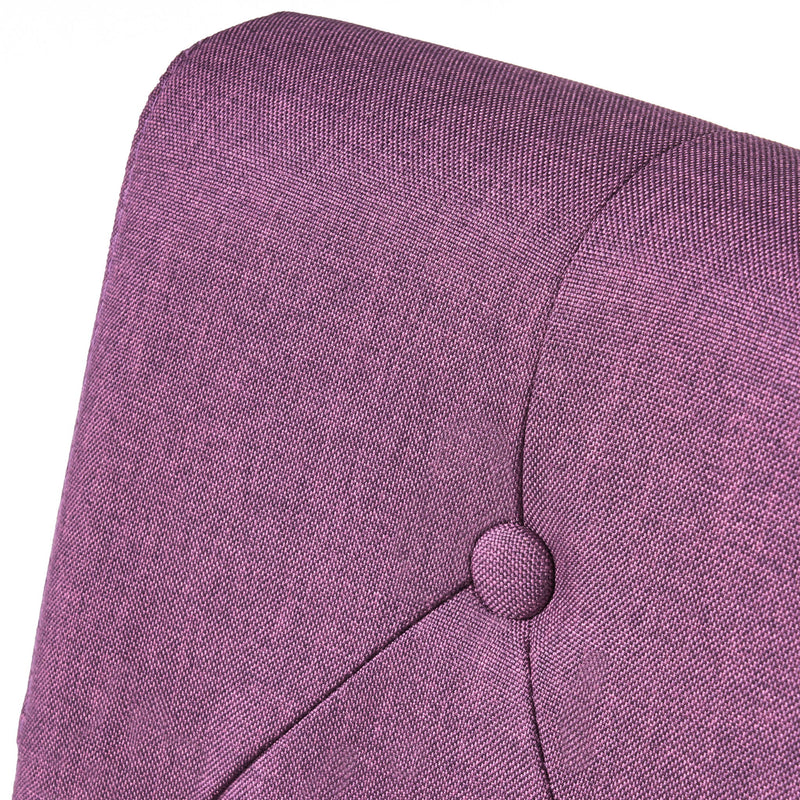 Upholstered Dining Chairs, Fabric Side Chairs, For Dining Room, Kitchen And Living Room (Set of 2) - Dark Purple