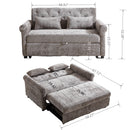 Loveseat Sofa Bed, Pull - Out Couch Sleeper & 2 Pillows