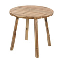 Round Dining Table, Solid Wood - Natural Wood / Brown