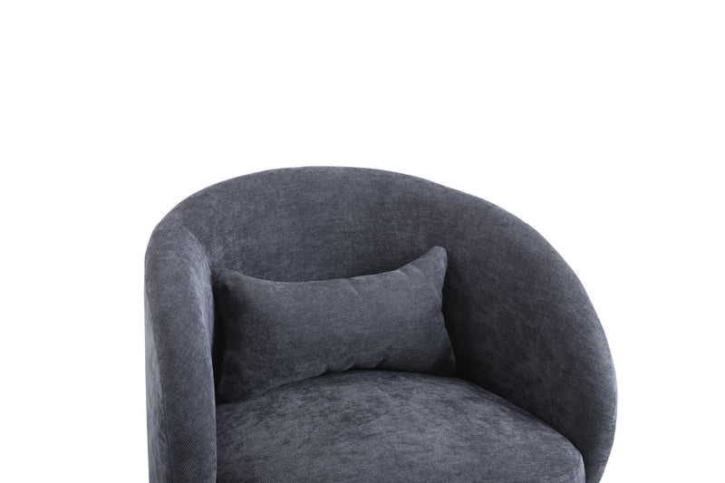 Swivel Accent Chair, Armchair Round Barrel Chair In Fabric For Living Room Bedroom