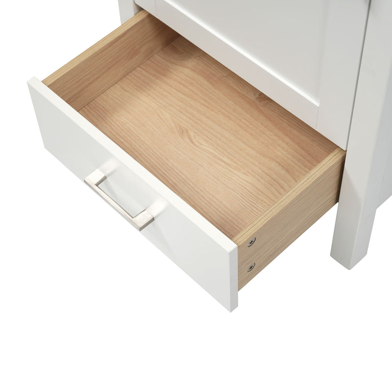 20.28" Bathroom Vanity With Sink & Storage - White